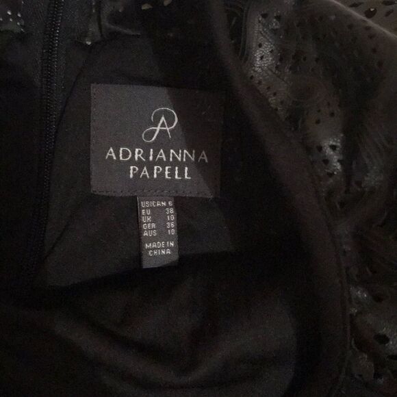 Adrianna Papell faux leather bodycon black - Picture 4 of 4